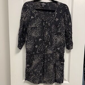 Angie Black and White Patterned Mini Dress